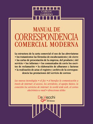 cover image of Manual de correspondencia comercial moderna